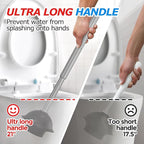 2 in 1 Toilet Plunger and Brush Set，Extended Handle Plunger，Toilet Bowl Brush Plunger Set,Bathroom Cleaning Tools ，Toilet Brush Plunger Combo，Cleaning Brush，Dark Grey