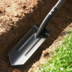60-Inch Adjustable Long Handle Trench Shovel - 4 Inch V-Shape Garden Spade with Foot Step, Ergonomic Back-Saver Design for Easy Digging, Weed Removal, Edging, Planting, and Home Landscaping Projects