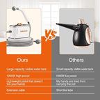 Pressurized Steam Cleaner Handheld 6 Multi-Surface Attachments small Mini Steam Cleaner for Car Grout Kitchen 30s Fast Heating Deep Cleaner for Tile Upholstery Pet Hair