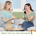 Collapsible Fabric Storage Cubes 11x11 Cube Storage Bins, 4 Pack Closet Baskets Box with Handles for Organizing, Shelf, Toys, Clothes, Home, Office, Nursery (Green&White)