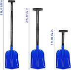 PUFFERFISH Really Big Sand Shovel - Lightweight Collapsible 4 Piece Aluminum Shovel for Beach - Customizable to 3 Different Lengths - Ideal for Sand Castles