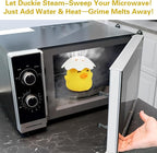 NEW Microwave Steam Cleaner, Duck Microwave Cleaner, Just Add Vinegar and Water, Cut Cleaning Time by Half, Kitchen Gifts Accessories Gadgets (Yellow)