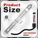 Epakh Axe Throwing Target Template Stainless Steel Target Template Stencil Comes with 3 Markers Throwing Board Stencil Axe Set for Drawing, 20 x 2 Inches (Foldable)
