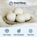 Smart Sheep 3-Pack - XL Premium Natural Wool Dryer Balls - Award-Winning - Replaces Dryer Sheets - Laundry Balls (Black Marching Penguins)