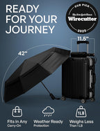REPEL Windproof Travel Umbrella - Compact & Withstands Winds up to 85MPH , Strongest Premium Auto Folding Umbrella for Rain and Sun - Durable, Light & Portable for Women & Men , Fits Backpack & Cars