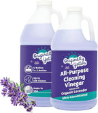 Originally Yellow Lavender Vinegar For Cleaning Purpose | USA Made All Purpose Cleaner | Use as a Floor, Glass, Kitchen, & Bathroom Cleaner | Plant Derived Vinegar 1 Gallon in 2 bottles | 128 Oz