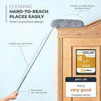 Extendable Feather Duster, Microfiber Duster, Ceiling Fan Duster, Feather Dusters for Cleaning, Dust Cleaner, Cobweb Duster - Electrostatic Bendable Head - up to 55 Inch