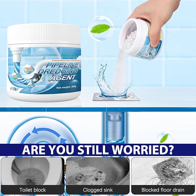 Sink Drain Hair Clog Remover Cleaner,Powerful Unclogging,Toilet Unclogger Heavy Duty,Bathroom Shower Pipeline Dredg (2)