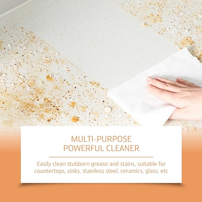 Multi-Purpose Powerful Cleaner, for Kitchen, 3 in 1 Coconut Oil Cleaning Paste, Multi-Purpose Stainless Coconut Oil Cleaning Paste for Oven & Stove Top