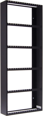 Angelynn's Wall Mounted Big Earring Holder Organizer Display for Women Long Post Stud Large Dangle Hoop Pierced Earrings, Hanging Closet Jewelry Storage Rack, Jennifer Black 9"x23"