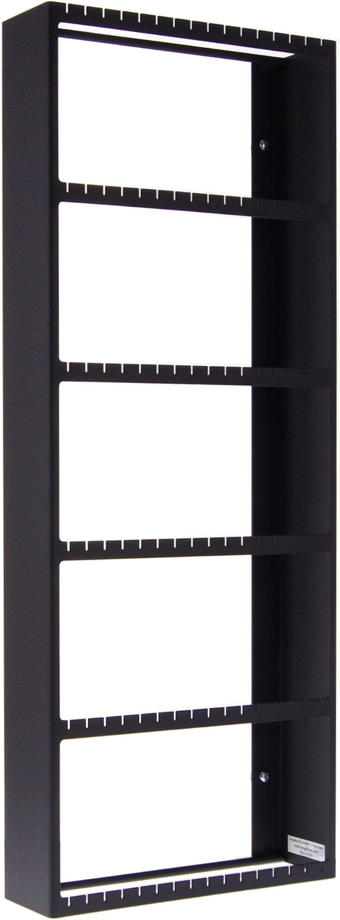 Angelynn's Wall Mounted Big Earring Holder Organizer Display for Women Long Post Stud Large Dangle Hoop Pierced Earrings, Hanging Closet Jewelry Storage Rack, Jennifer Black 9"x23"