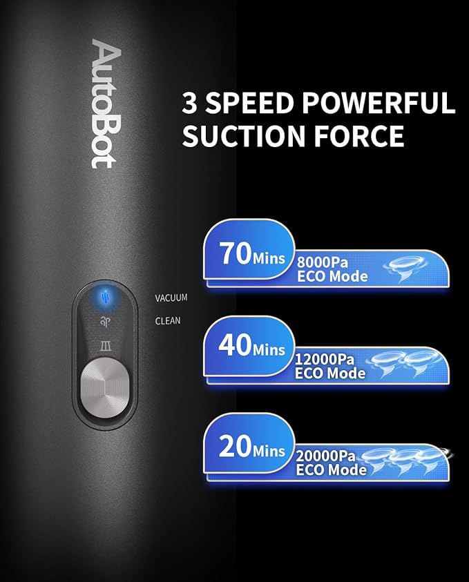 Car Vacuum, Handheld Vacuum Cleaner Blow & Suction 2 in 1, 20000PA High Power Car Vacuum Portable Cordless, Portable Vacuum for Car, 70 Mins Runtime, 3.5H Type-C Fast Charge, Home, Keyboard Cleaning