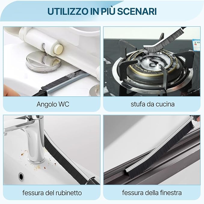 Cleaning Brush, Bathroom Tile Groove Gap Cleaning Brush,Premium Cleaning Tool Aluminum Support with 15° Angle, Thin Brush for Home Kitchen (3PCS)