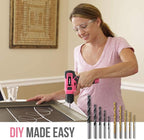 Hi-Spec 110pc Pink 8V USB Electric Power Cordless Womens Drill Driver Set. Drill Bits, Sockets and Screwdriver Bit Set Accessories In a Portable Toolbox Case for Ladies