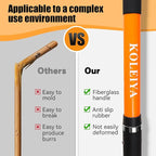 Pitchfork,5 Tine Garden Fork,Pitchforks for Gardening,Pitch Fork with Long Fiberglass Handle,57inches,Orange