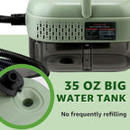 2500W Handheld Steam Cleaner, Pressurized Portable Steamer for Car Detailing, Home Cleaning, Upholstery, Kitchen, Bathroom, 35oz Tank, 6-Level Adjustable Steam Control (Green 2)