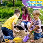 Dilabnba 16Inch Kids Beach Spades Sand Shovels, Jumbo Sturdy Wood Handle ABS Plastic Shovels Scoops Tools for Digging Beach Sandbox Snow, Sandbox Garden Toys Set for Toddlers Kids 3-10(2PCS)