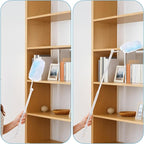 50 Pcs Duster Refills, 360° Dust Removal Brush Disposable Replacement Head with 1 Short & 1 Extendable Handle, Polyester Fiber for Electronics, Furniture, Blinds, Ceiling Fans, Walls