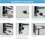 Black Towel Rack JSVER Swivel Towel Rack Wall Mounted, SUS304 Stainless Steel Towel Bar, 4 Arms Space Saving Towel Holder, Towel Racks for Bathroom