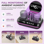 Mattress Vacuum Cleaner - 5-in-1 Cordless Bed Vacuum Cleaner, Powered by Ultrasonic Technology, 16Kpa Strong Suction,Low Noise,Suitable for Dust, Pet Hair, Etc - Grey