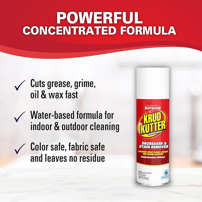 Krud Kutter 339798 Original Concentrated Cleaner/Degreaser Stain Remover Aerosol, 20 oz