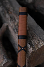 Custom Handmade Carbon Steel Viking Axe – 19” Inches Hand Forged Medieval Axe with Leather Sheath – Camping and Forest Hunting Hatchet – Gift for HIM (Brown Leather Ragnor)