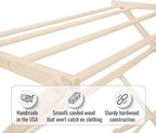 Pennsylvania Woodworks Premium American Maple Clothes Drying Rack - Handcrafted in Pennsylvania - Solid Wood Construction, Collapsible, Eco-Friendly Laundry Solution (X-Large)