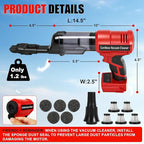 Cordless Vacuum Cleaner for Milwaukee M18 Battery, 105AW Brushless Handheld Vacuum with 3-Speed Control, LED Light, 4 Nozzles & 5 Filters, Portable Vacuum for Car Floor Home (No Battery)