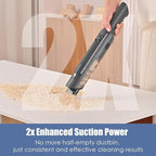 Handheld Vacuum Cordless, Lightweight 1.4lb with Powerful Suction, Charging Dock, Single Touch Empty and Detachable Dust Cup, Portable Mini Car Vac for Home Pet Car (Light Black)