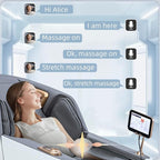 MassaMAX MT339 4D Massage Chair, Full Body Shiatsu Recliner with Electric Extendable Footrest, Zero Gravity, SL Track, Deep Yoga Stretch, 15 Modes, AI Voice Control, Foot Rollers, and Heating (White)