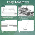 Goplus Lawn Leveling Rake, 30" x 10" Heavy Duty Level Lawn Tool w/ Ergonomic Handle for Soil, Effort-Saving Landscape Rake for Garden, Backyard, Golf Course, Farm, Pasture, Silver