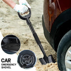 Garden Flat Shovel, 31 inch Small Transfer Shovels Heavy Duty Portable Mini Spade with Curved D-Handle for Gardening, Digging, Camping, Car, Kids Sand Beach Shovels