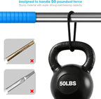 Window Squeegee，5 in 1 Bendable Head Window Squeegee for Home，61''Extension Poles，Bendable Head car Window Cleaner Tool，Squeegee for Shower Glass（Blue）