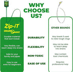 The original Zip-It Hair Clog Remover 25-inch Overall Length Drain Snake Cleaner (3-Pack), Unclog Your Sink, Shower, & Tub Drain In Seconds – Non-toxic, Made in the USA