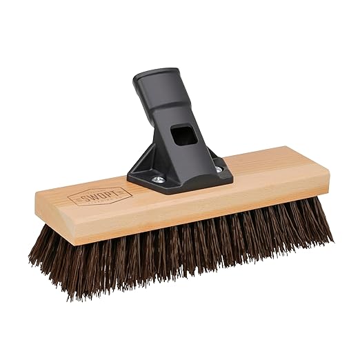 SWOPT 10' Premium Rough Surface Scrub Brush Head - Deck Brush for Rough and Textured Surfaces, Interchangeable with All SWOPT Cleaning Products for More Efficient Cleaning and Storage
