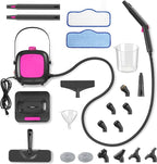 Steam Cleaner,Heavy-duty Steam Cleaners for Home,Detachable Handheld Steamer for Cleaning,248°F Steam Mop for Floors, Cars,Furniture,Tiles, Kitchen,Bathroom,Grout and More,21-Piece Kit Include