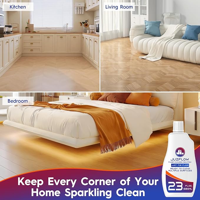Floor Cleaner Solution Compatible With Roborock & Tineco iFLOOR 2/3/5 & FLOOR ONE S3/S5/S6/S7 PRO, for All Wet Dry Vacuum and Robot Vacuums with Mopping, for Multiple Hard Floors