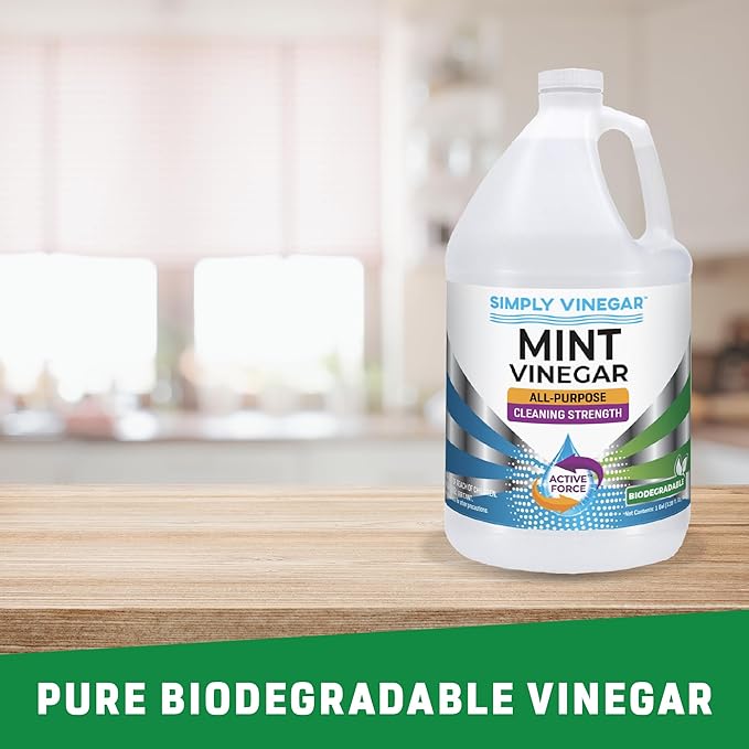 Simply Vinegar Mint Vinegar – with Refreshing Mint Scent for Cleaning, Home, Laundry, 128 oz - 2 Pack