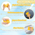 4PCS Large Car Wash Sponge – Sponges for Cleaning Extra Thick High-Density Pottery Sponges, Scratch-Free, Super Absorbent, Reusable for Auto Detailing, Waxing, and Cleaning