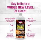 Quick'n Brite Fireplace Brick and Stone Cleaner 32oz with Scrub Brush - Natural Stone, Tile, and Marble Cleaner - Indoor Fireplace and Wood Stove Cleaning Kit - Pellet Stove Creosote Remover