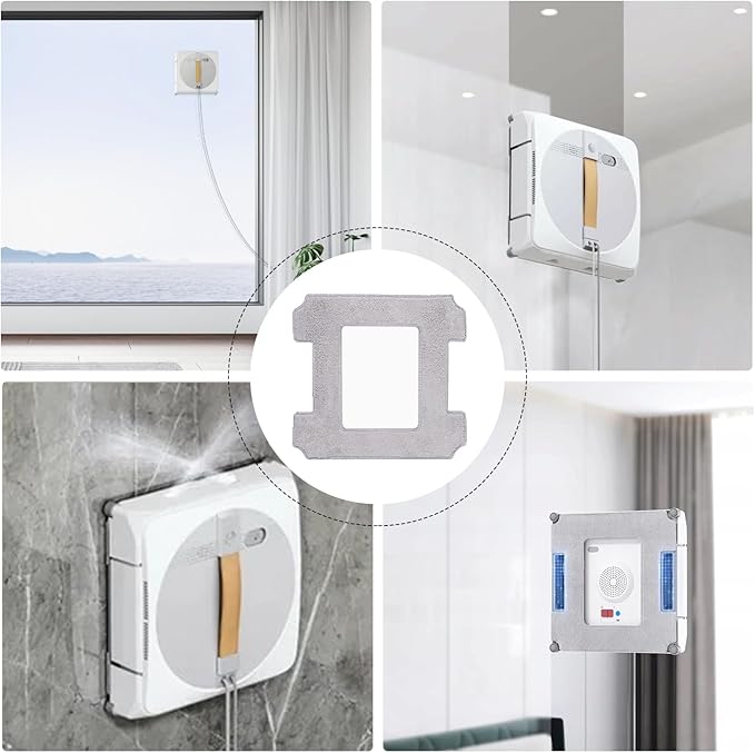 Cleaning Rag for Ecovacs Winbot W2 Omni, W1 Pro, W1 Window Vacuum Cleaner Robot, Washable and Reusable W2 Omni Mop Cloth W1 Mop Pad Accessories 9 Pcs