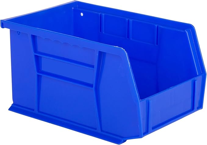 Hudson Exchange 9-1/2" x 6" x 5" (6 Pack) Plastic Stackable Storage Bin and Hanging Container, Blue