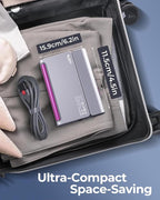 1200W Travel Steamer for Clothes Portable Mini, Dual Voltage, Small Foldable Clothes Steamer and Iron, Compact Garment steamer,15s Fast Heat-Up, Pluggable Cable, Worldwide Travel (110-220V)