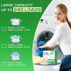 Soulink Laundry Detergent Sheets Unscented 480 Loads (2 pack)，Eco Friendly Detergent Sheets for Travel & Home - No Plastic Jug Liquidless Soap Strips, Plant-based, Hypoallergenic.