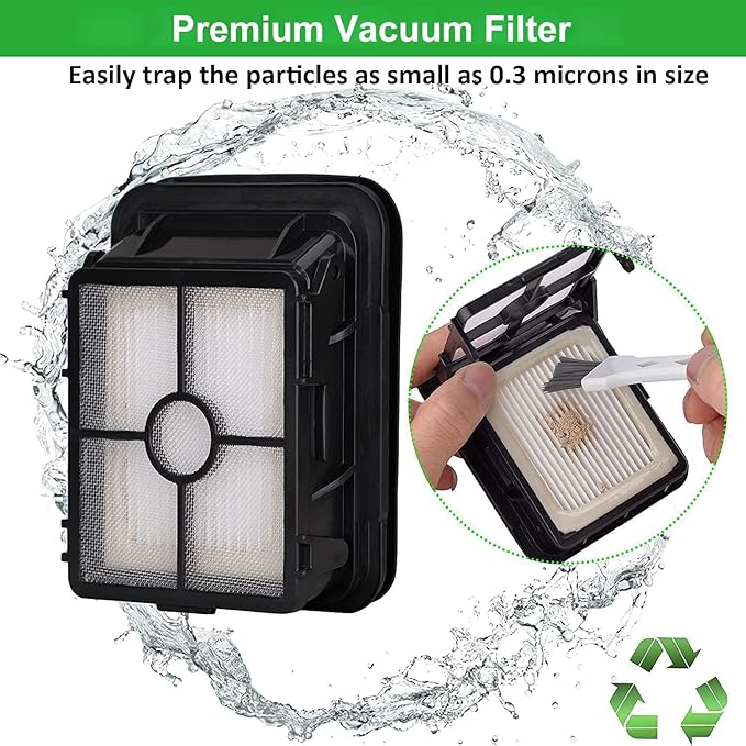 for Bissell CrossWave Pet Pro 2306A CrossWave 1785 Series Replacement Parts 2 Pack 2460 Multi-Surface Pet Pro Cleaner Brush Rolls Tangle-Free+2 Pack 1866 Vacuum Filters Part 1613568 1608684