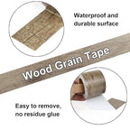 BOMEI PACK Wood Grain Repair Tape,Self Adhesive Repair Patch for Furniture, Floors, Cabinets, Windows, Doors, RV, Home Decor and DIY Projects (1, Grey Coffee)