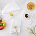 Homaxy 100% Cotton Oversized Waffle Weave Kitchen Dish Towels, Ultra Soft Absorbent Quick Drying Cleaning Towel, 20 x 28 Inches, 4-Pack, White