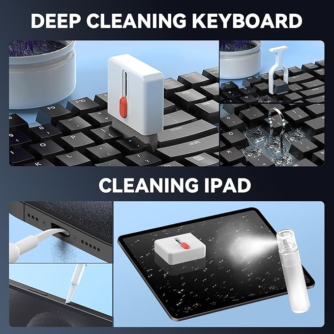 34-in-1 Phone and Laptop Cleaning Kit - Multi-Function PC Electronic Cleaner for iPhone,iPad,MacBook,Keyboard, AirPods,Speakers, and Earbuds.Portable kit Suitable for Cleaning Chargers and Cables.