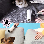 Extra Sticky Large Surface Lint Roller, 6.3'' Giant Lint Roller for Pet Hair, 450 Sheets/ 5 Refills, Long Handle Lint Remover for Clothes, Furniture, Dog & Cat Hair Remover