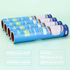 9.45 inch Lint Roller Refills for 9.4'' - 9.5'' Large Lint Rollers Extra Sticky Roller Refills Replacment for PetLovers Delomo and More Floor Rollers 90 Sheets per Refill, 4 Pack, 360 Sheets Total